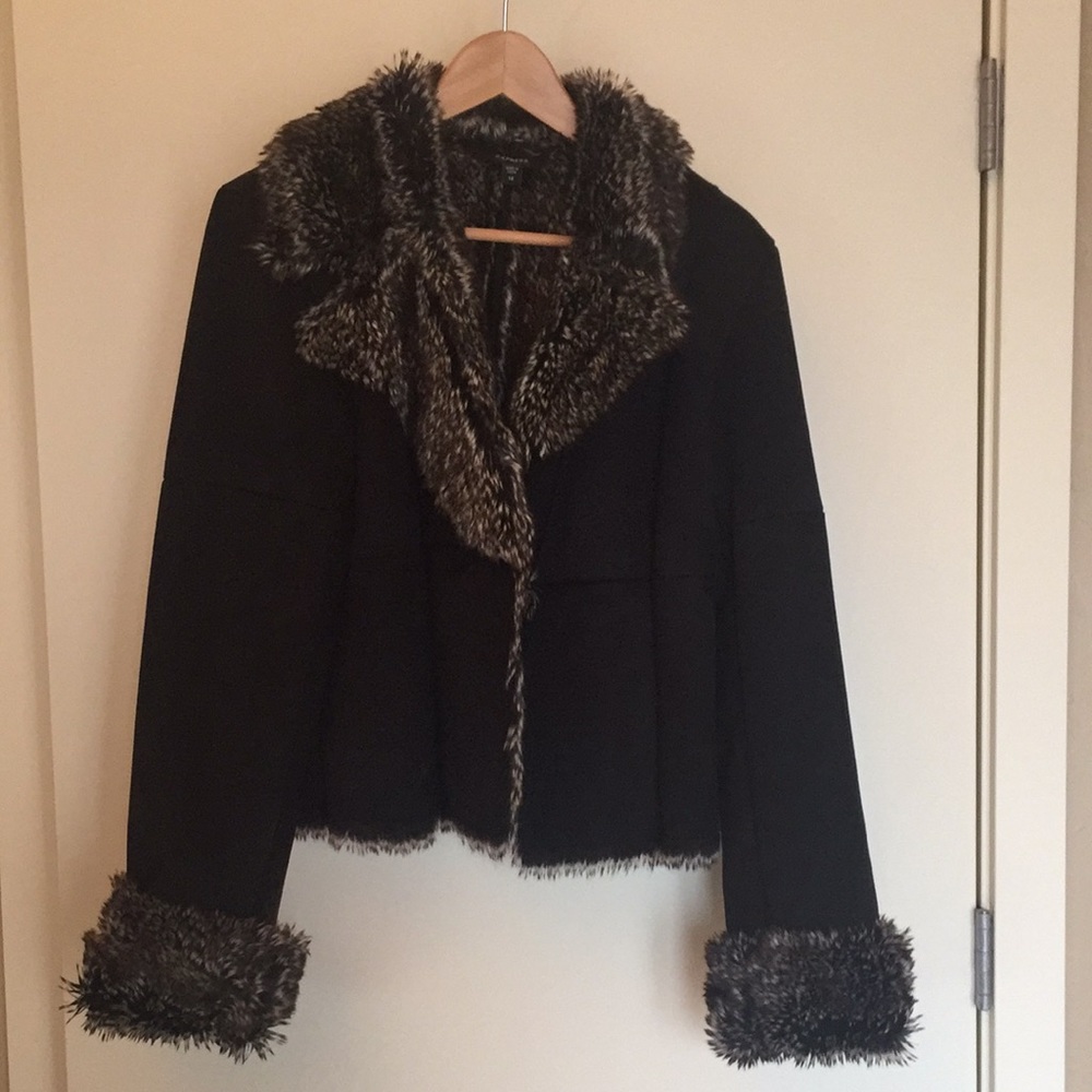EXPRESS Faux fur & suede “look” jacket. NWOT